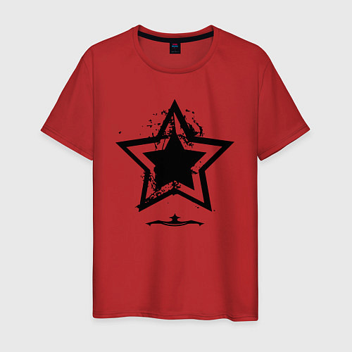 Мужская футболка Звезда простая / Красный – фото 1