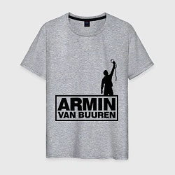 Футболка хлопковая мужская Armin van buuren, цвет: меланж