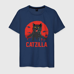 Футболка хлопковая мужская Catzilla, цвет: тёмно-синий