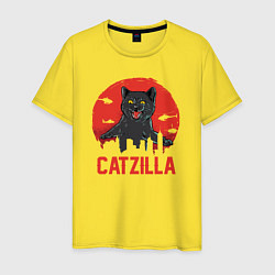 Футболка хлопковая мужская Catzilla, цвет: желтый