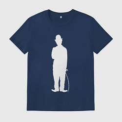Футболка хлопковая мужская Чаплин, цвет: тёмно-синий