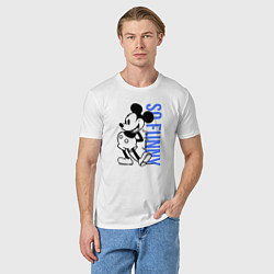 Футболка хлопковая мужская So funny Mickey, цвет: белый — фото 2
