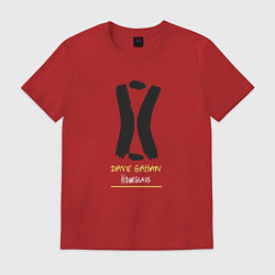 Футболка хлопковая мужская Dave Gahan - Hourglass logo, цвет: красный