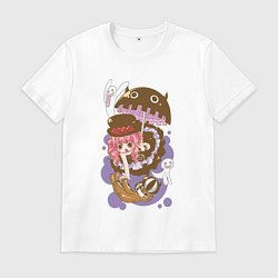 Футболка хлопковая мужская Перона чиби - One Piece, цвет: белый