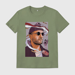 Футболка хлопковая мужская Киллер, цвет: авокадо