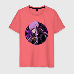 Футболка хлопковая мужская Kyouko Kirigiri - Danganronpa, цвет: коралловый