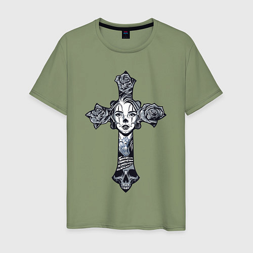 Мужская футболка Woman cross / Авокадо – фото 1