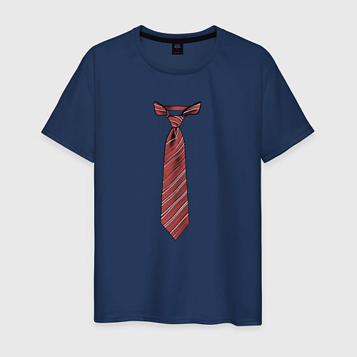 Мужская футболка Я в галстуке / Тёмно-синий – фото 1
