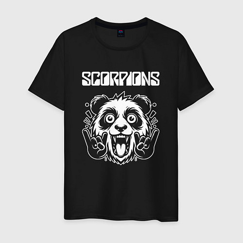 Мужская футболка Scorpions rock panda / Черный – фото 1