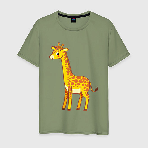 Мужская футболка Добрый жираф / Авокадо – фото 1