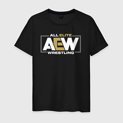 Футболка хлопковая мужская All Elite Wrestling AEW, цвет: черный