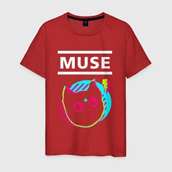 Футболка хлопковая мужская Muse rock star cat, цвет: красный