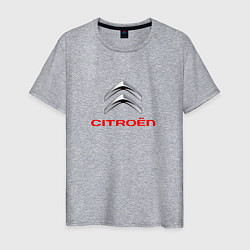 Футболка хлопковая мужская Citroen авто спорт, цвет: меланж