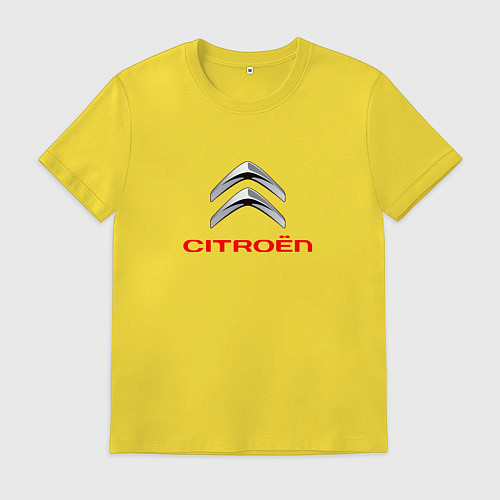 Мужская футболка Citroen авто спорт / Желтый – фото 1
