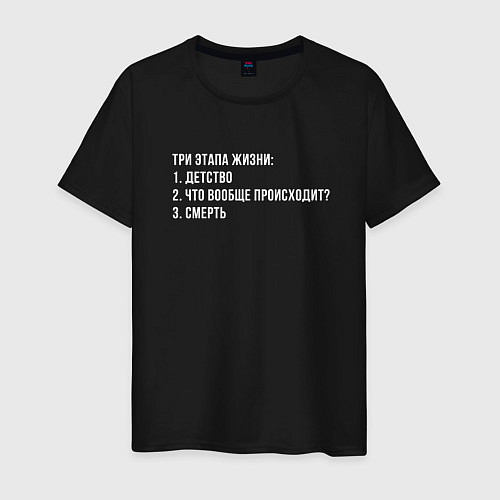 Мужская футболка Этапы жизни / Черный – фото 1