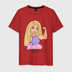 Футболка хлопковая мужская Barbie power, цвет: красный