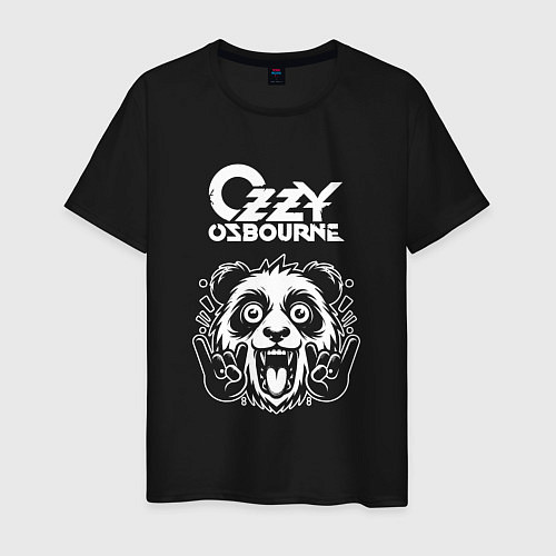 Мужская футболка Ozzy Osbourne rock panda / Черный – фото 1