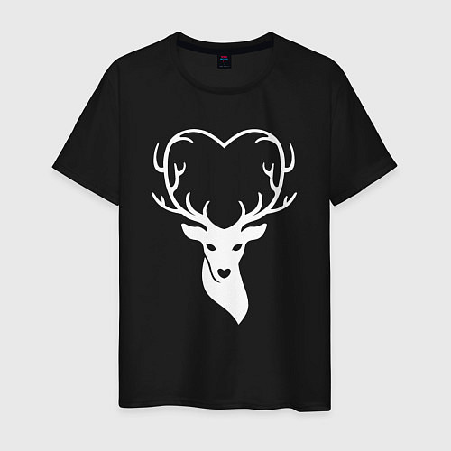 Мужская футболка Люблю оленей / Черный – фото 1