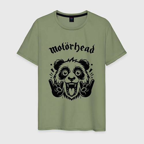 Мужская футболка Motorhead - rock panda / Авокадо – фото 1