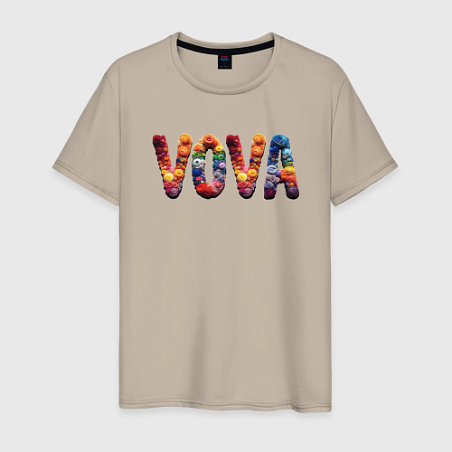 Мужская футболка Vova yarn art / Миндальный – фото 1
