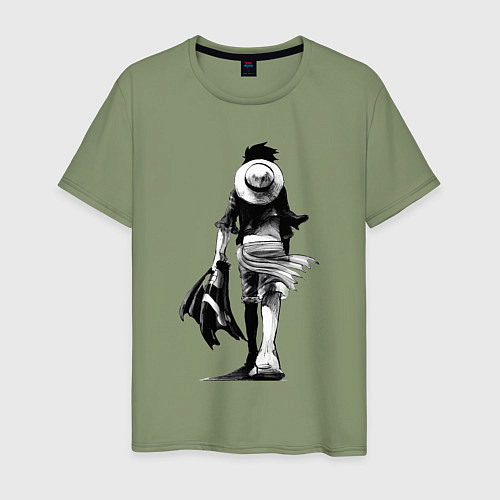 Мужская футболка Луффи король пиратов / Авокадо – фото 1