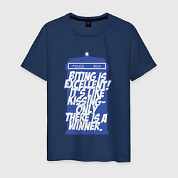 Футболка хлопковая мужская Tardis box, цвет: тёмно-синий