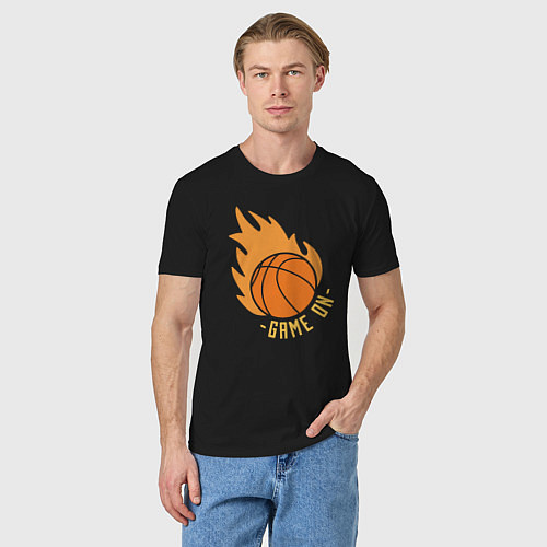 Мужская футболка Game on basketball / Черный – фото 3
