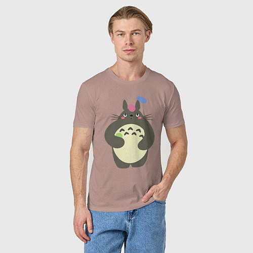 Мужская футболка Totoro game / Пыльно-розовый – фото 3