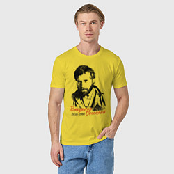 Футболка хлопковая мужская Высоцкий Владимир, цвет: желтый — фото 2