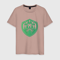 Футболка хлопковая мужская Логотип Рыцарского замка, цвет: пыльно-розовый
