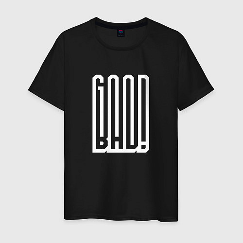 Мужская футболка Хороший плохой иллюзия / Черный – фото 1