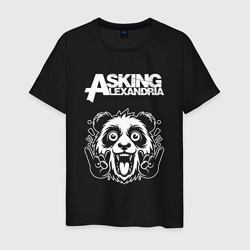 Мужская футболка Asking Alexandria rock panda / Черный – фото 1