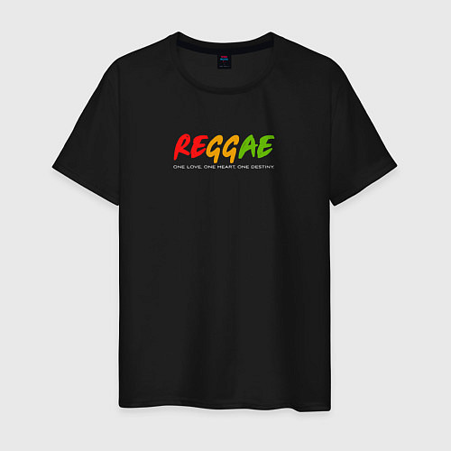 Мужская футболка Reggae music in color / Черный – фото 1