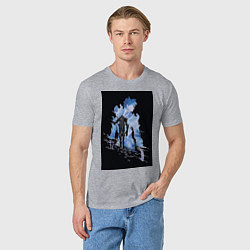 Футболка хлопковая мужская Поднятие уровня в одиночку охотник Джин Ву, цвет: меланж — фото 2