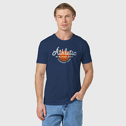 Футболка хлопковая мужская Athletic basketball, цвет: тёмно-синий — фото 2