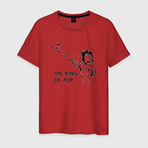 Мужская футболка Michael Jackson - the king of pop / Красный – фото 1