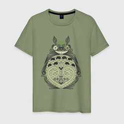Футболка хлопковая мужская Forest Totoro, цвет: авокадо