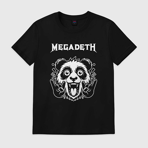 Мужская футболка Megadeth rock panda / Черный – фото 1