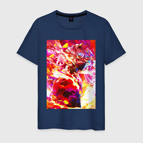Мужская футболка Адский рай огненный Габимару / Тёмно-синий – фото 1