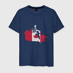 Футболка хлопковая мужская Страна Канада, цвет: тёмно-синий