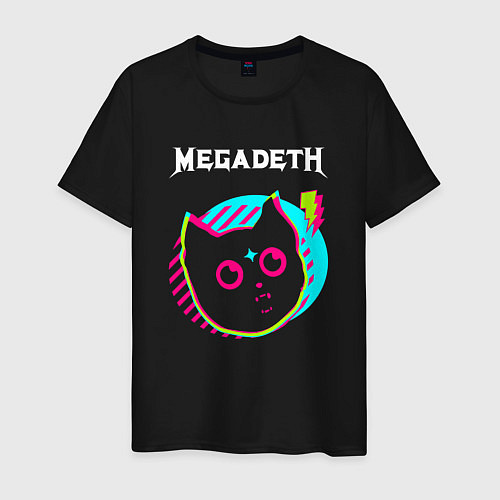 Мужская футболка Megadeth rock star cat / Черный – фото 1