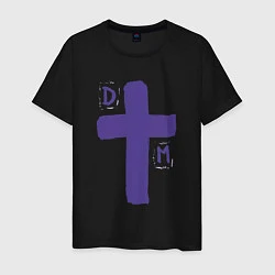 Футболка хлопковая мужская Depeche Mode - sofad cross, цвет: черный