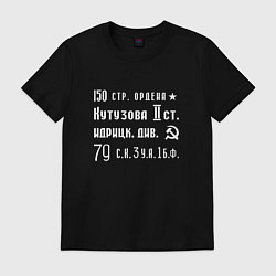 Футболка хлопковая мужская Знамя Победы СССР, цвет: черный