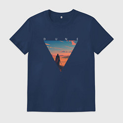Футболка хлопковая мужская Dune - Desert, цвет: тёмно-синий