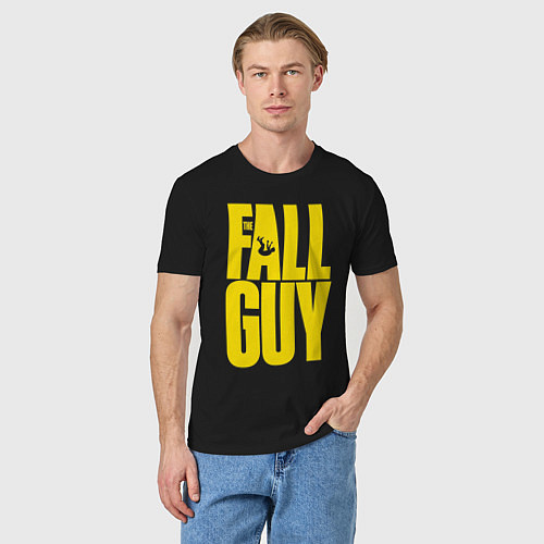 Мужская футболка The fall guy logo / Черный – фото 3