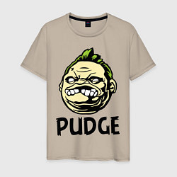 Футболка хлопковая мужская Pudge Face, цвет: миндальный