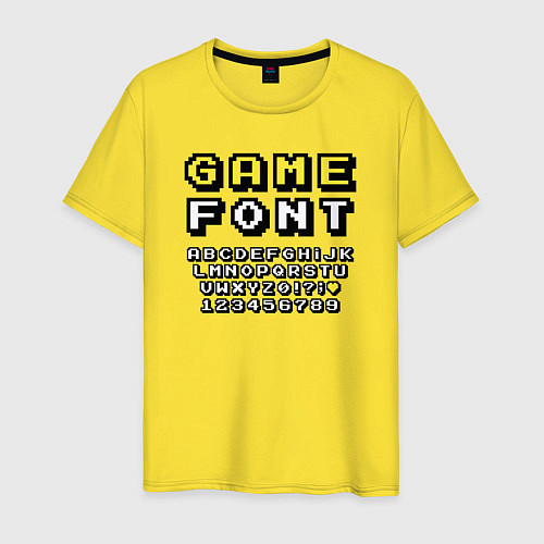 Мужская футболка Game font / Желтый – фото 1