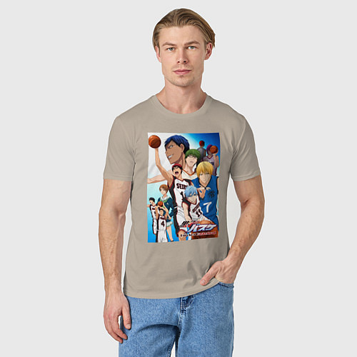 Мужская футболка Баскетбол Куроко / Миндальный – фото 3