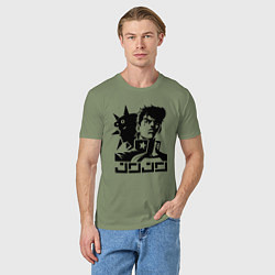 Футболка хлопковая мужская JoJo Bizarre Adventure - ai art, цвет: авокадо — фото 2