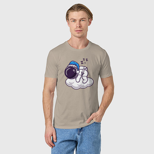 Мужская футболка Сон на облаке / Миндальный – фото 3